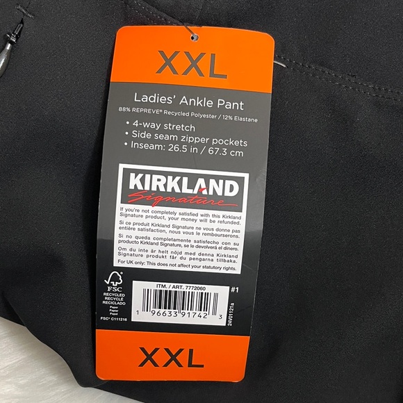NWT Kirkland Signature Black Ankle Dress Pants - Picture 11 of 12